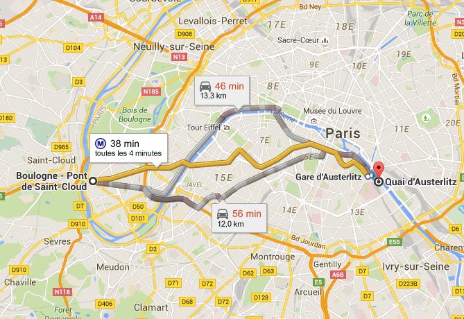 Carte ligne 10 métro de Paris