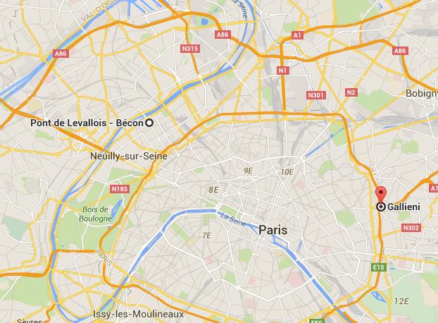 Carte ligne 3 métro de Paris
