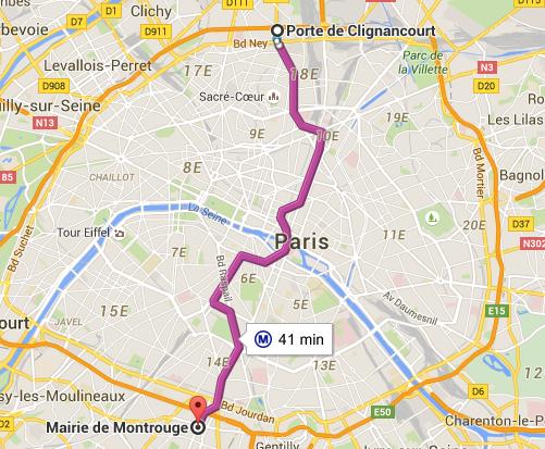 Carte ligne 4 métro de Paris
