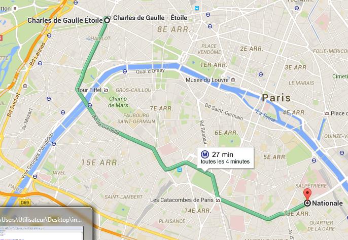 Carte ligne 6 métro de Paris
