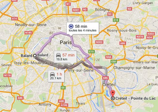 Carte Ligne 8 métro de Paris